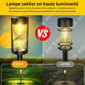 Miniatyrbild 3 av 4: TD 4st Solar Timglas Gräsmattljus IP65 Utomhus Gräsmatta Trädgårdsljus Utomhus Trädgårdsbelysning Jordkontakt Ljus