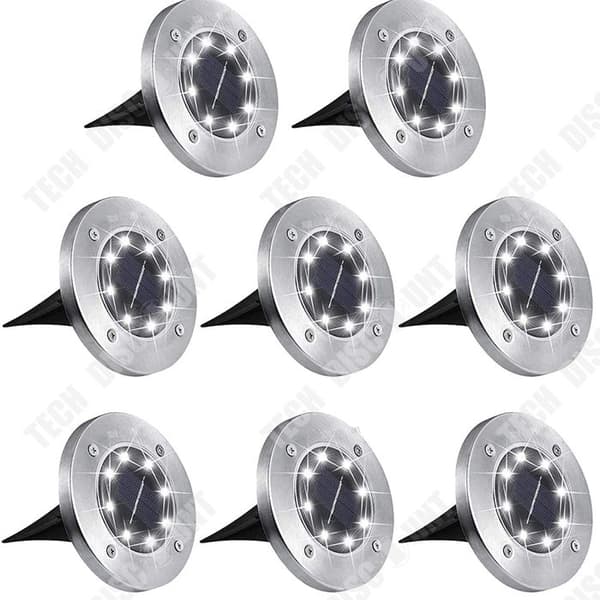 TD® 8-pack utomhussollampor 8st lampor LED trädgårdslampor Energibesparande lampor Nedgrävda strålkastare Vattentäta sollampor