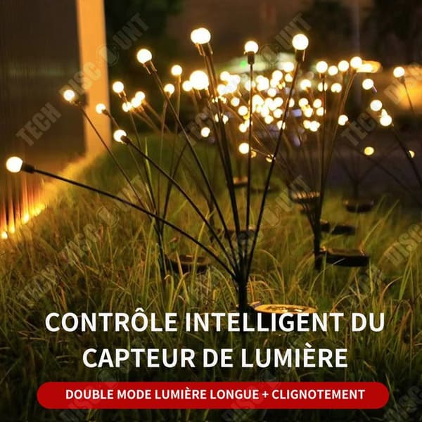 TD® Vattentät Solar Lamp Solar LED-lampa Lämplig för Trädgård Innergård Gräsmatta Utomhusbelysning Nattscen Gatulampa Dual Mode