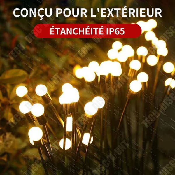 TD® Vattentät Solar Lamp Solar LED-lampa Lämplig för Trädgård Innergård Gräsmatta Utomhusbelysning Nattscen Gatulampa Dual Mode