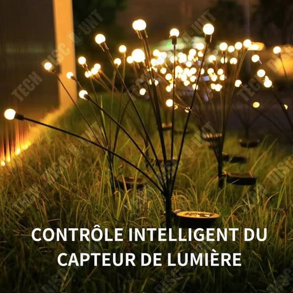 TD® Solar-ljus vattentätt LED-ljus dubbelläge lämpligt för trädgårdsgård gräsmatta utomhusbelysning nattscen gatulampa