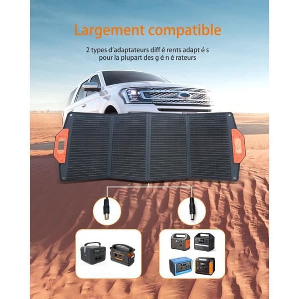 NOVOO 100W bärbar solpanel solbatteriladdare hopfällbar