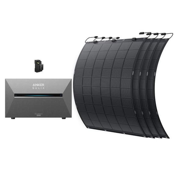 Kit Anker SOLIX Solarbank 3 E2700 Pro+4xFS20+A17X7311, Fotovoltaisk central för balkong Plug and Play