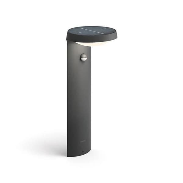 LED-solar exteriör pollare - Philips - TYLA - 1,2W - 4000K - Detektor - IP44 - Antracit