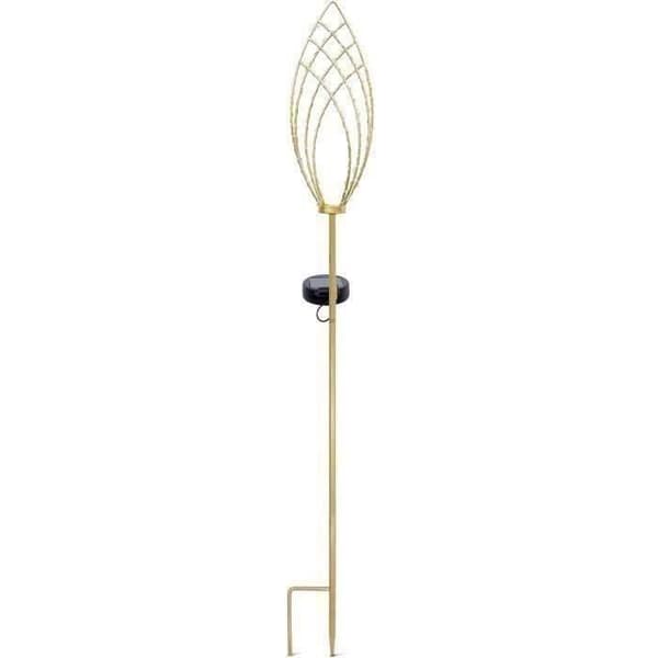 Solarlampa - GARDEN ID Gyllene topp - Ø11 h81 cm - Autonomi 6-8h - On/off knapp - Uppladdningsbart AAA batteri.