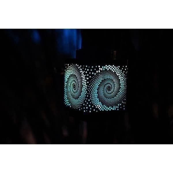 Solarlampa - GARDEN ID Attract - Blå 11 x 11 h15 cm - 6 till 8 timmars autonimi - Mobil - Knapp för av/på.