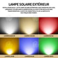 Miniatyrbild 3 av 4: INN 4 st Utomhussollampa 9x15x16cm IP65 12 LED varmvitt solcellsljus utomhussolarlampa LED solcellslampa spot L