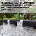 Miniatyrbild 2 av 4: INN Outdoor Solar Step Light LED 6-pack Däckljus Svart skal Varmvitt ljus 0,5w Solar Light Vattentätt IP6