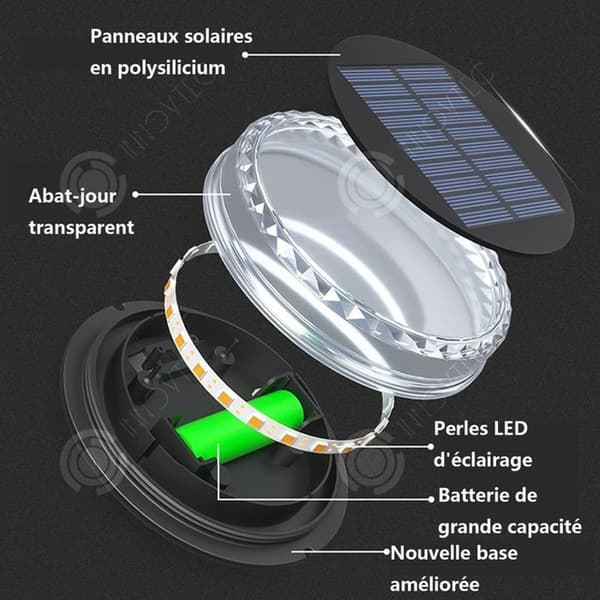 INN 4 st Outdoor Solar Lamp 12 x13,5cm IP65 ABS 800mAh svart Outdoor Solar Light solar lampa led solar lamp Spot LE
