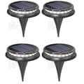 Miniatyrbild 1 av 4: INN 4 st Outdoor Solar Lamp 12 x13,5cm IP65 ABS 800mAh svart Outdoor Solar Light solar lampa led solar lamp Spot LE