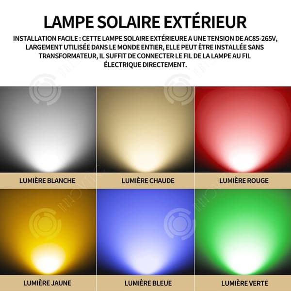 INN 4 st Utomhussolarlampa 13,5x12x15cm 9W IP66 varmvit solcellslampa utomhussolarlampa LED sollampspot LE