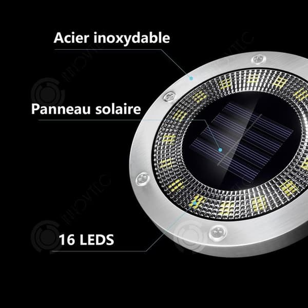 INN 4 st Solar Lampa Utomhus 12x13cm IP65 16LED 1000mAh Silver Solar Light Utomhus solar lampa led solar lampa Spot L