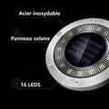 Miniatyrbild 4 av 4: INN 4 st Solar Lampa Utomhus 12x13cm IP65 16LED 1000mAh Silver Solar Light Utomhus solar lampa led solar lampa Spot L