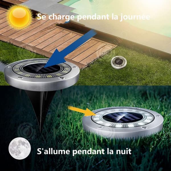 INN 4 st Solar Lampa Utomhus 12x13cm IP65 16LED 1000mAh Silver Solar Light Utomhus solar lampa led solar lampa Spot L
