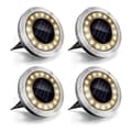 Miniatyrbild 1 av 4: INN 4 st Solar Lampa Utomhus 12x13cm IP65 16LED 1000mAh Silver Solar Light Utomhus solar lampa led solar lampa Spot L