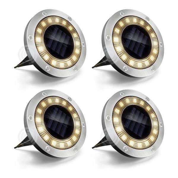 INN 4 st Solar Lampa Utomhus 12x13cm IP65 16LED 1000mAh Silver Solar Light Utomhus solar lampa led solar lampa Spot L