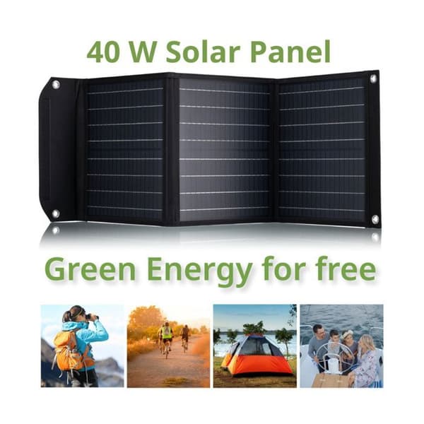 Mobil solpanel med USB-port - 40w