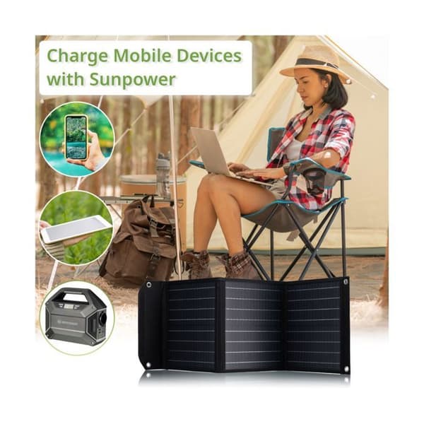 Mobil solpanel med USB-port - 40w