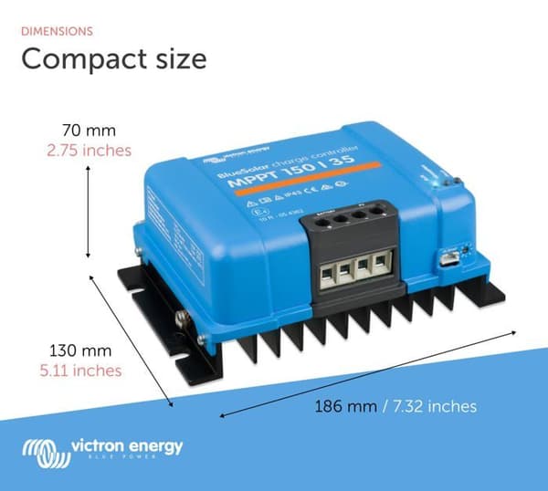 Solcellssats - solcellssats Victron Energy BlueSolar MPPT 150V 35 ampere 12/24/36/48-Volt Solar Charge Controller