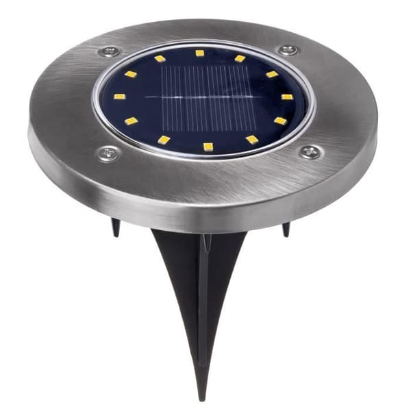Maclean MCE318 solcellslampa IP44 solar trädgårdslampa, 12 SMD lysdioder, 4000K, Ni-MH 600 mAh, 0,7W