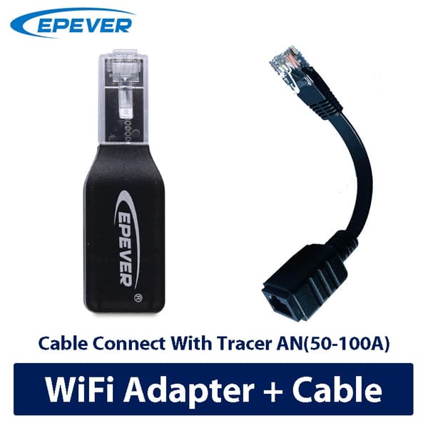 EPEVER WiFi-adapter, RS485-kommunikation, 20 m räckvidd,wifi med kabel