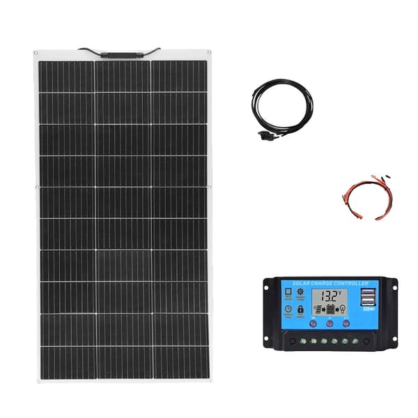 Fotovoltaisk solpanel kit, 100W-400W effektudgang, 12V/24V controller, fleksibelt design,12V 100W solarkit
