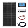 Miniatyrbillede 1 af 2: Fotovoltaisk solpanel kit, 100W-400W effektudgang, 12V/24V controller, fleksibelt design,12V til 220V 100W