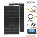 Miniatyrbillede 2 af 2: Fotovoltaisk solpanel kit, 100W-400W effektudgang, 12V/24V controller, fleksibelt design,200W solarkit