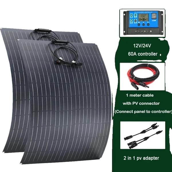 ETFE Solpanel, 860x660mm Dimensioner, 60A Controller Muligheder,60A Controller kit B