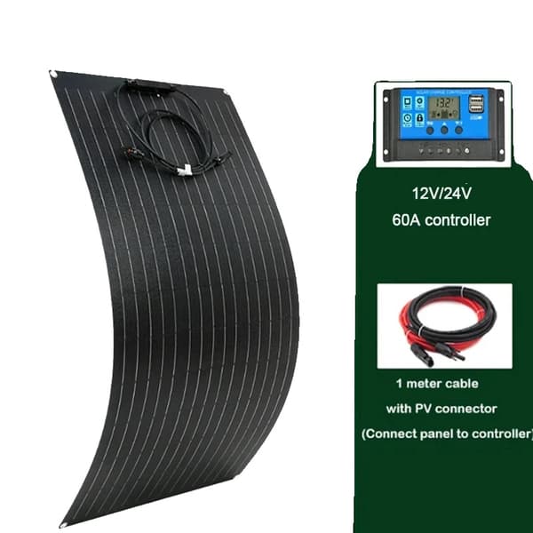 ETFE Solpanel, 860x660mm Dimensioner, 60A Controller Muligheder,60A Controller 1