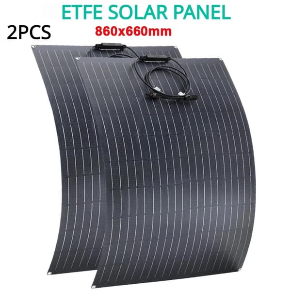 ETFE Solpanel, 860x660mm Dimensioner, 60A Controller Muligheder,2stk-ETFE 860x660mm