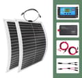 Miniatyrbillede 2 af 2: 2000W Solcellesystem Kit, Høj Effektivitet Soloplader, Holdbart Vandtæt Design,2 stk. med inverter