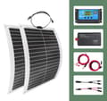 Miniatyrbillede 1 af 2: 2000W Solcellesystem Kit, Høj Effektivitet Soloplader, Holdbart Vandtæt Design,2 stk. med inverter