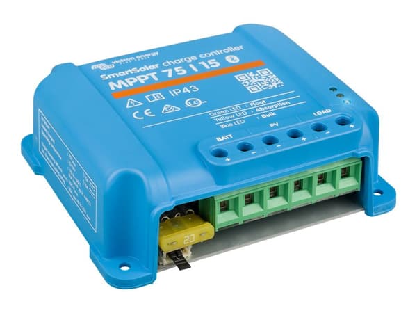 Victron Energy SmartSolar MPPT 75/15 - Solar charge controller - trådlös - Bluetooth - blå, RAL 5012