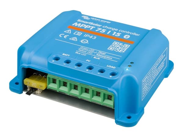 Victron Energy SmartSolar MPPT 75/15 - Solar charge controller - trådlös - Bluetooth - blå, RAL 5012
