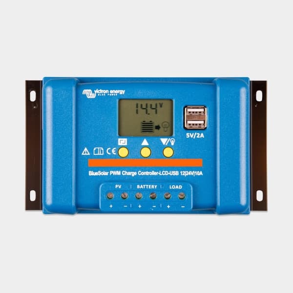 Solcellsregulator Victron BlueSolar PWM - LCD &amp; USB 12/24-30, 12/24 V, 30 A