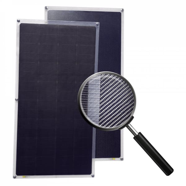 Flexibel solcell Sunbeam Tough+ Carbon 82W, 82.3 W, monokristallin, 12 V, 796 x 554 mm