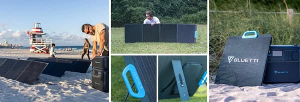 Bluetti PV350 Solcellspanel 350W, portabel och böjbar design, monokristallin, högeffektiv