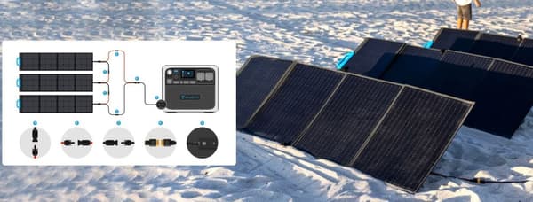Bluetti PV350 Solcellspanel 350W, portabel och böjbar design, monokristallin, högeffektiv