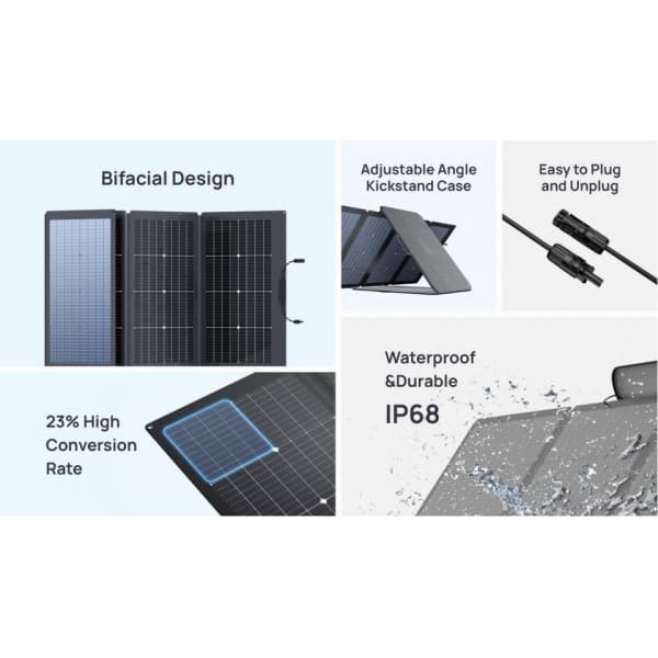 EcoFlow Solar Panel 220 W -kaksipuolinen aurinkopaneeli