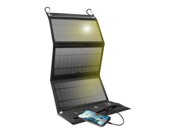 SBS bærbart solcellepanel 21W sort