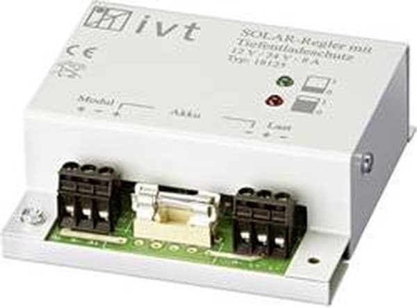 IVT Shunt Solar laderegulator PWM 12 V, 24 V 8 A