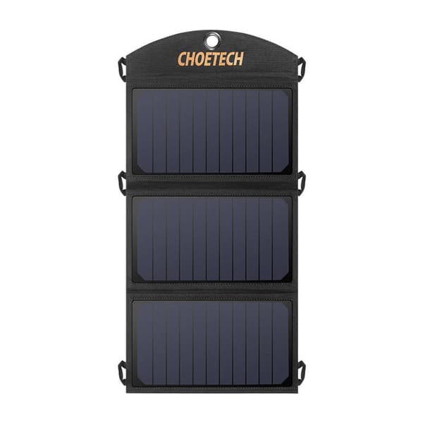 Foldable solar charger Choetech SC001 19W 2xUSB (black)
