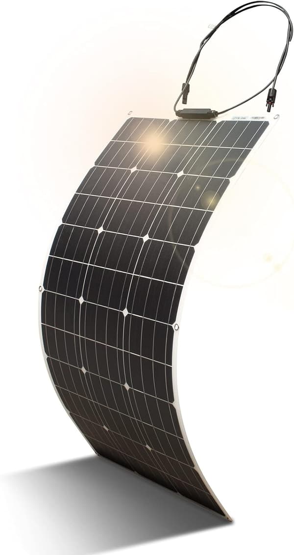 RiteAV - 100W flexibla solceller, bärbara solceller, högeffektiva solmoduler är lämpliga för utomhus