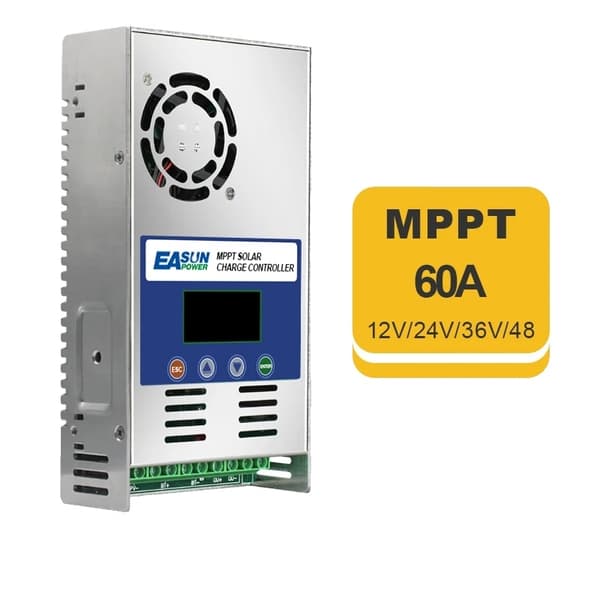 MPPT Solcelleoplader Controller, 60A Afladning, 12V 24V 36V 48V Auto, 6048, 60A, 12V 24V 36V 48V
