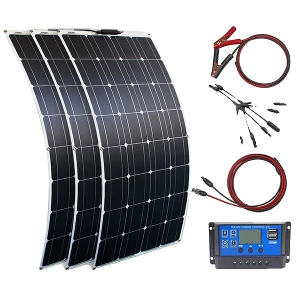 Kannettava aurinkopaneeli, joustava muotoilu, monokristallinen pii, 100w aurinkopaneelisarja 300w solar kit