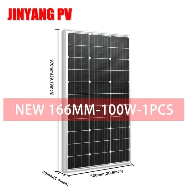 Solcelle Balkon Strømproduktionssystem, Forskellige Strømudgange, 18V Strømstation, 120W hvid panel