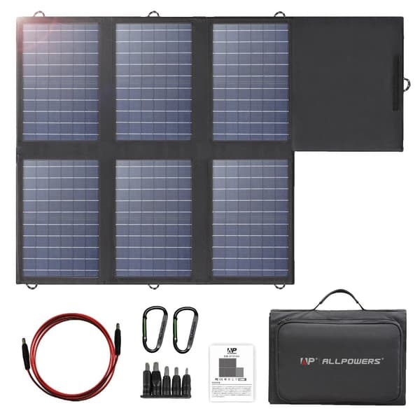 Solcelleoplader, 60W Foldbart Design, Flere Opladningsporte