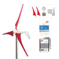 Miniatyrbillede 2 af 2: Vindmølle generator, 400W effektudgang, LED-indikatorcontroller, 12V, 3 blade, sort med controller