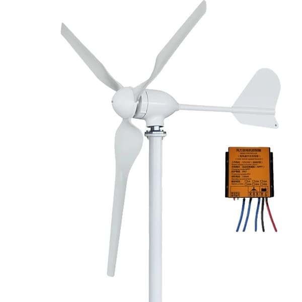 Vindgenerator, 5000W Effektudgang, Lav Støj, 12V, 3 blade, med MPPT-controller 48V